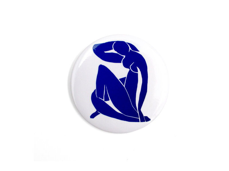 Espejo de bolsillo,  Ø 80 mm, Matisse, Blue lady