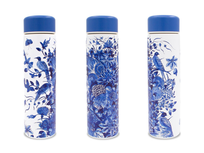 Botella térmica de viaje, Pájaros de Delft Blue, Rijksmuseum