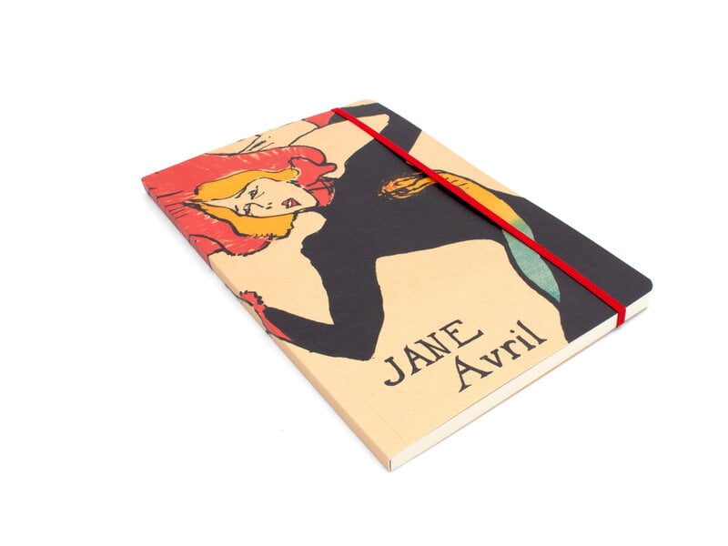 Cuaderno de tapa blanda, A5,  Toulouse Lautrec, Jane Avril