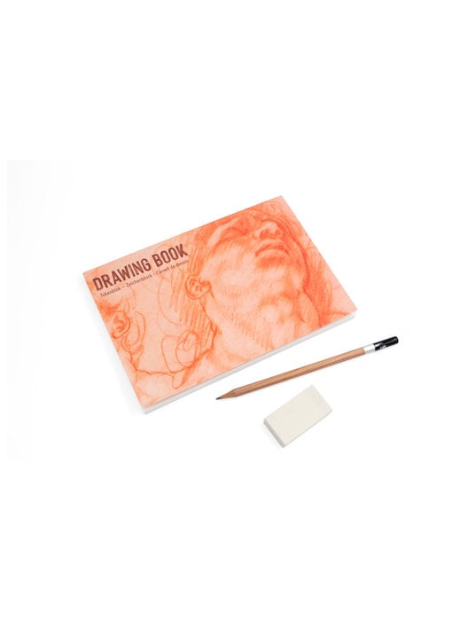 Cuaderno de bocetos A5, Hendrick Goltzius, dos cabezas de hombres