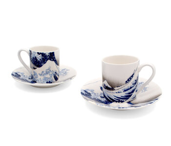 Service à expresso, La Grande Vague, Hokusai