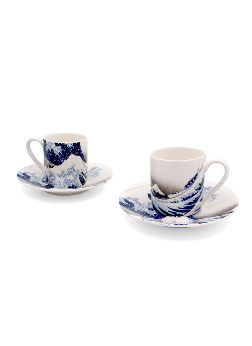Espresso set, The Great Wave, Hokusai