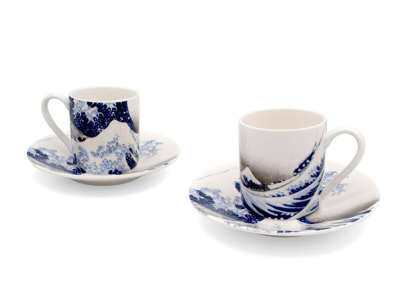 Set de espresso, La Grande Vague, Hokusai