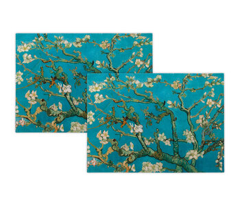 Manteles individuales de algodón - juego de 2 - Vincent van Gogh, Flor de almendro
