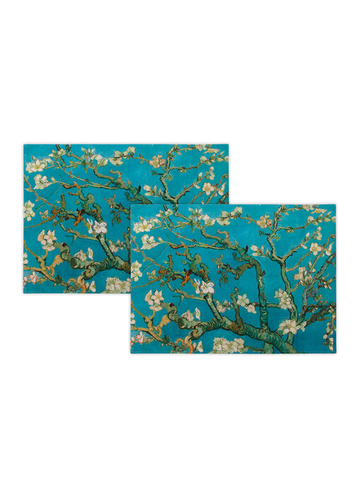 Katoenen placemats - set van 2 - Vincent van Gogh, Amandelbloesem