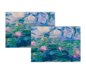 Manteles individuales de algodón - juego de 2 - Monet, Nenúfares