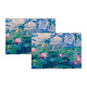 Cotton placemats - set of 2 - Monet, Water Lilies