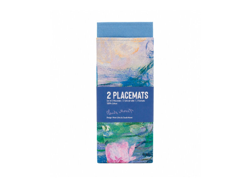 Katoenen placemats - set van 2 - Monet, Waterlilies