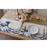 Sets de table en coton (lot de 2) -  La Grande Vague, Hokusai