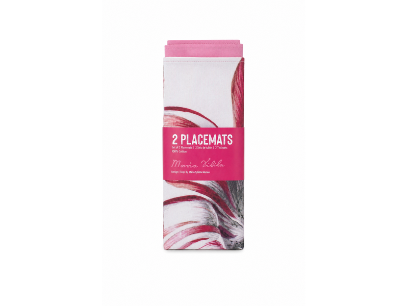 Platzsets aus Baumwolle – 2er-Set –  Tulpe