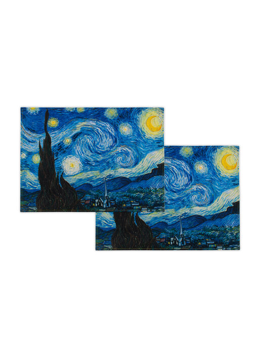 Sets de table en coton (lot de 2) -  Vincent van Gogh, La nuit étoillée