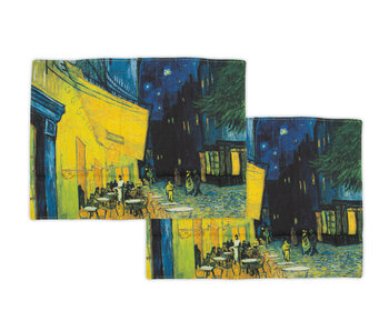 Manteles individuales de algodón - juego de 2 -  Van Gogh, Terraza cafetería