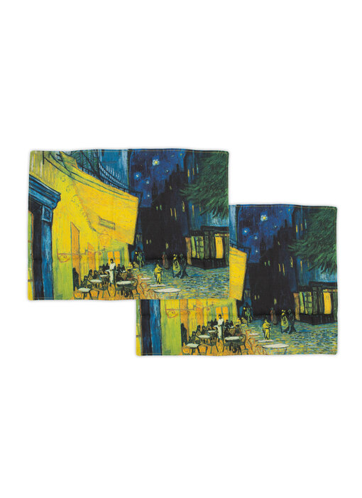 Sets de table en coton (lot de 2) -  Van Gogh,Terrasse de café