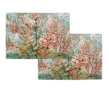 Sets de table en coton (lot de 2) -  Van Gogh,  Fleur de pêcher