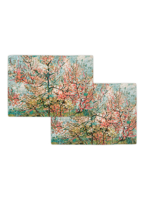 Sets de table en coton (lot de 2) -  Van Gogh,  Fleur de pêcher