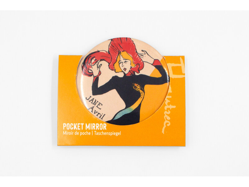 Espejo de bolsillo,  Ø 80 mm,  Toulouse Lautrec, Jane Avril