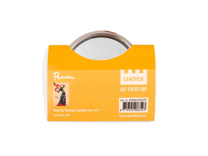 Espejo de bolsillo,  Ø 80 mm,  Toulouse Lautrec, Jane Avril