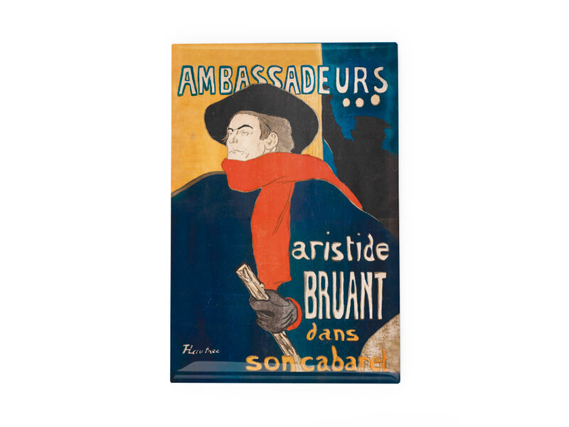 Magnet de réfrigérateur,  Toulouse Lautrec, Aristide Bruant Ambassadeur
