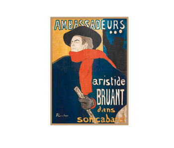 Affiche, 50x70  cm  Toulouse Lautrec, Aristide Bruant Ambas