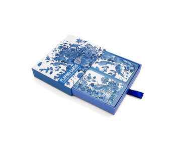 Set van 2 kaartspellen, Delfts Blauwe Vogels