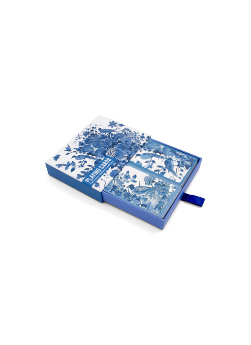 Set van 2 kaartspellen, Delfts Blauwe Vogels