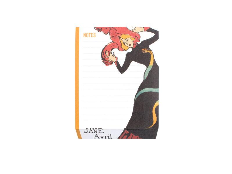 Memo blocnote, Toulouse-Lautrec, Jane Avril