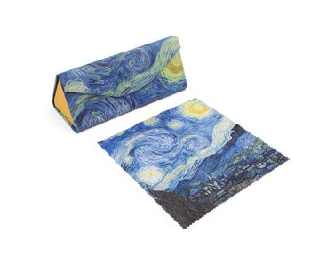 Etui à lunettes pliable + chiffon pour lentilles, Vincent van Gogh,  Nuit étoilée
