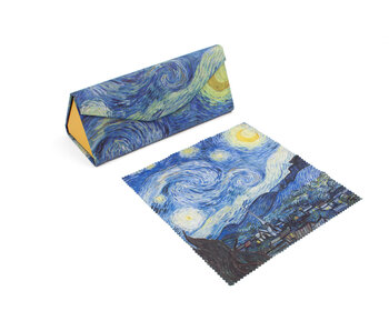 Opvouwbare brillenkoker + lensdoekje, Vincent van Gogh, Sterrennacht