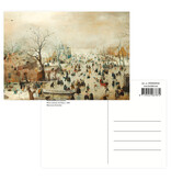 Postal, Avercamp, paisaje invernal