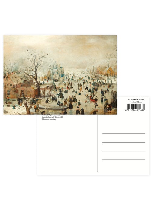 Postkaart, 10 x 15 cm, Avercamp, winterlandschap