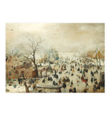 Postal, Avercamp, paisaje invernal