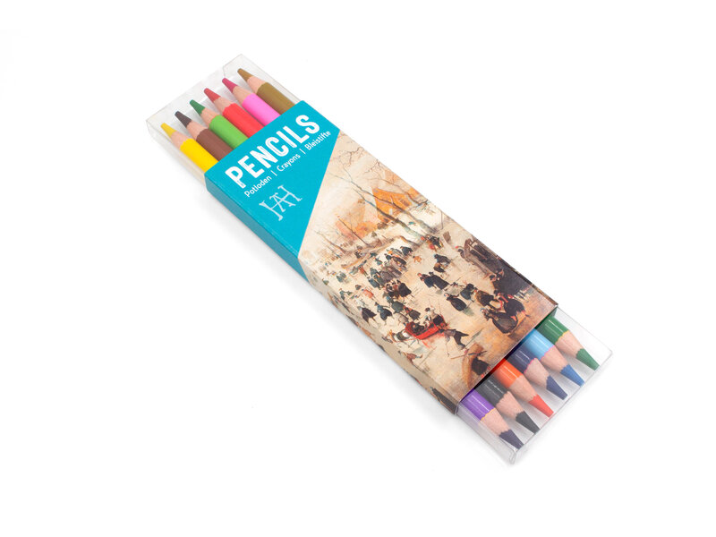Ensemble de crayons de couleur, Avercamp, Winterlandscape