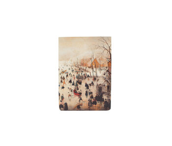 Blanco notepad A6,  Avercamp, winterlandschap