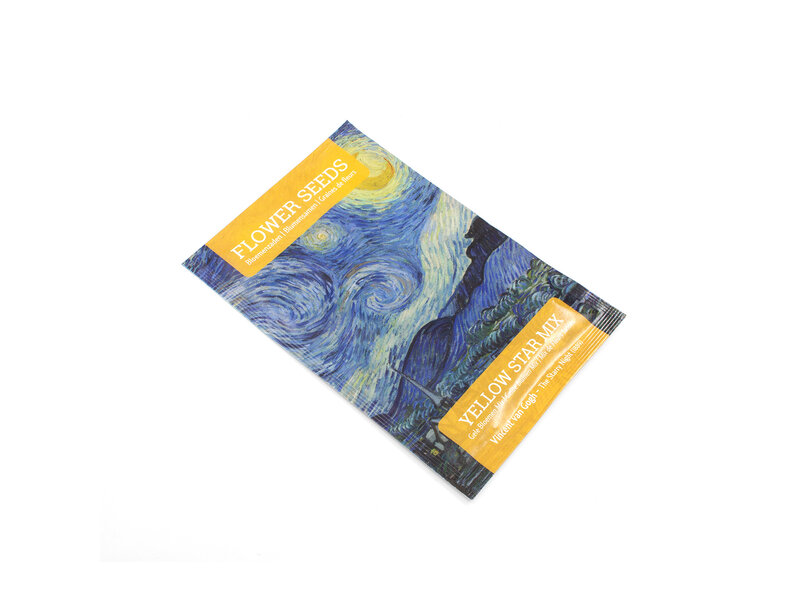 Postcard with seeds, Starry Night, Vincent van Gogh