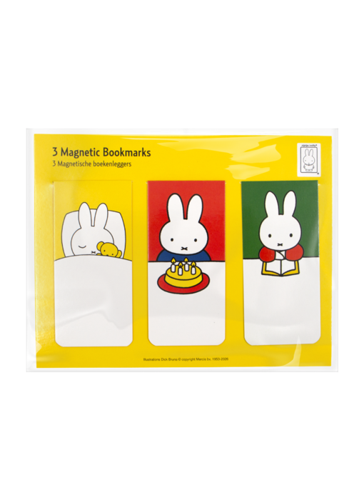 3er Set, magnetisches Lesezeichen, Miffy zu Hause