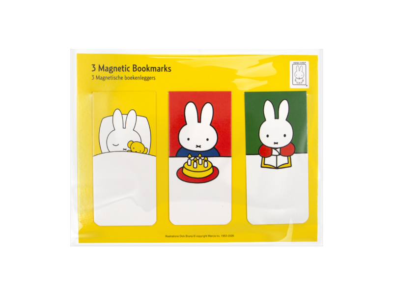 Set de 3, marcador magnético, Miffy en casa