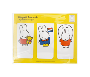 Juego de 3, marcapaginas magnético, ¡Miffy está jugando!