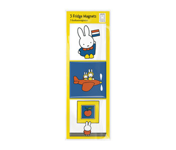 Kühlschrankmagnete, 3er Set, Miffy im Urlaub
