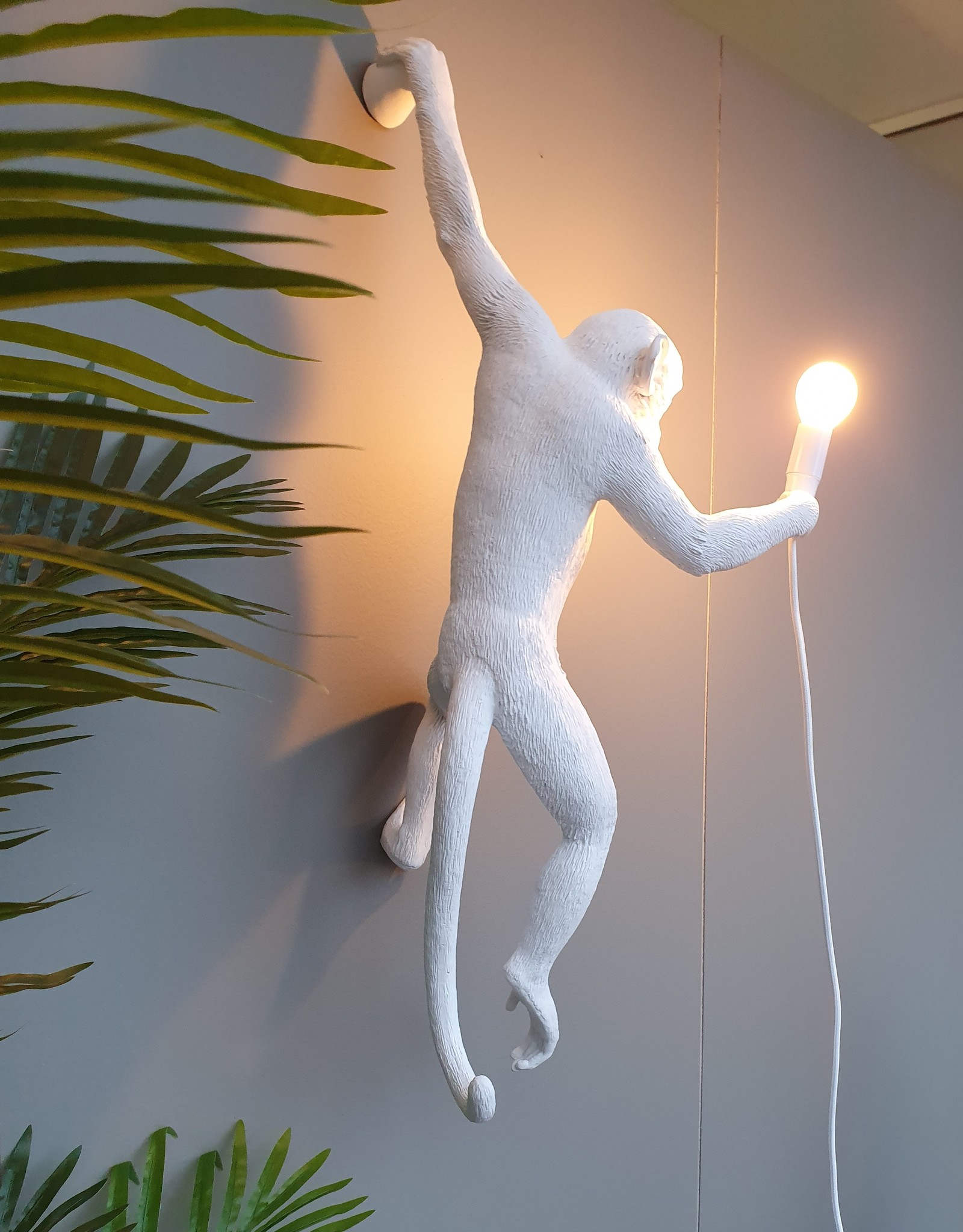 &quot;MONKEY LAMP&quot; RESIN LAMP Cm.37x20,5 h.76,5 HANGING LEFT HAND