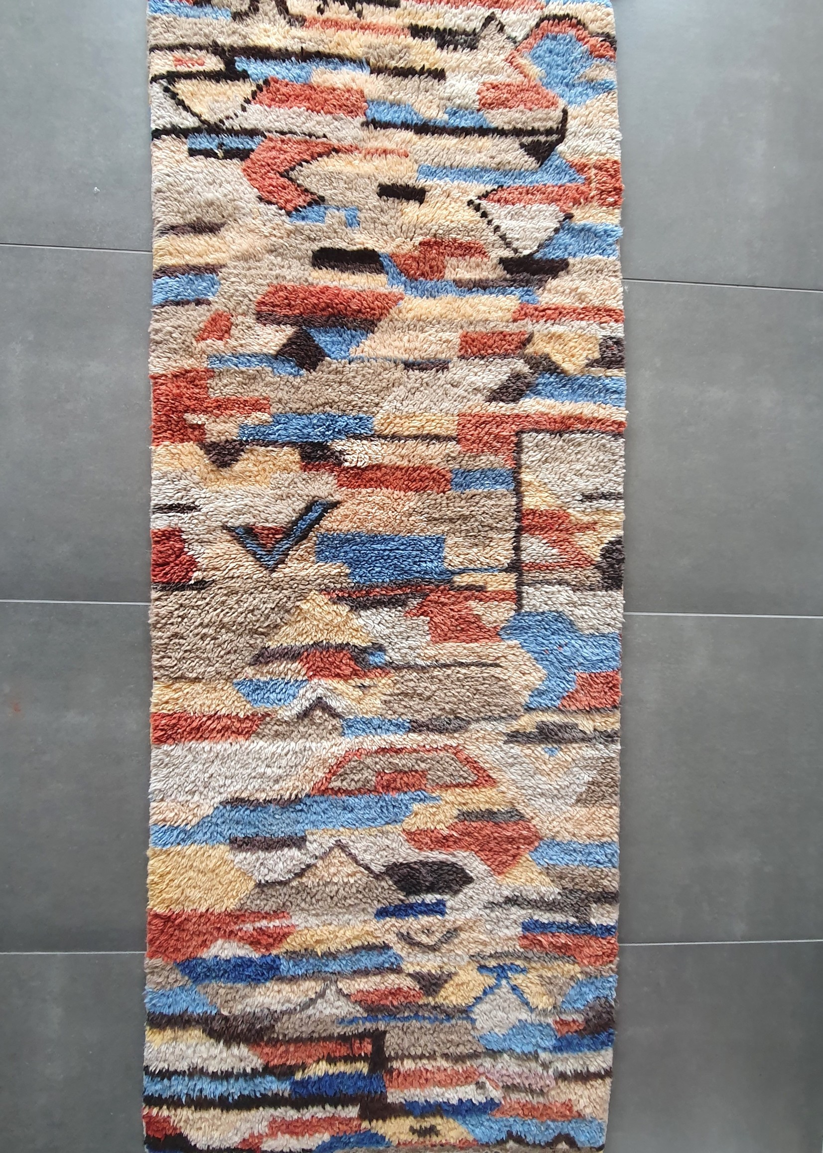 Authentiek berber tapijt, Marokko,100% wol,  210 x 80 cm