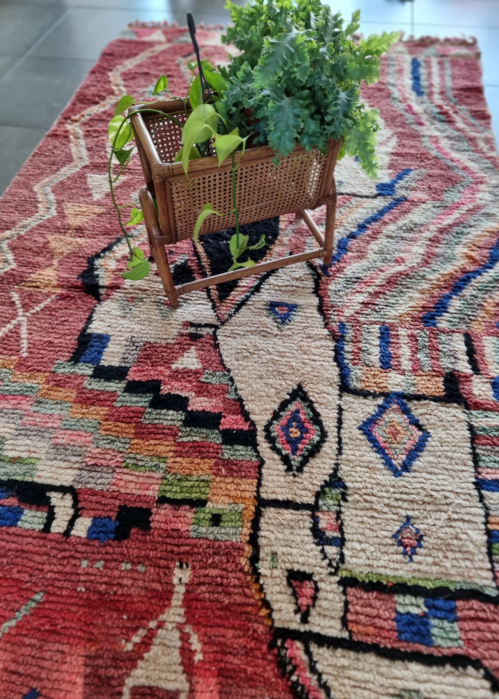 Vintage berber tapijt, Marokko,100% wol, 300 x 170 cm