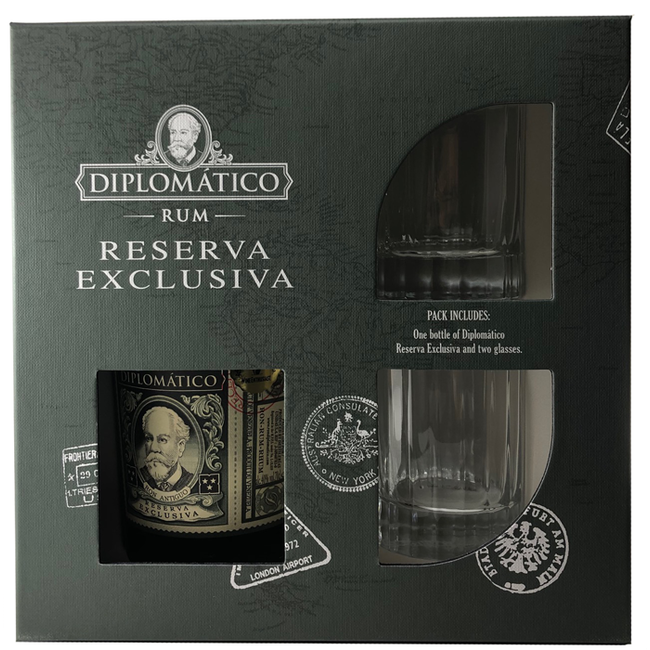 Diplomatico Reserva Exclusiva Gift Pack met 2 Glazen