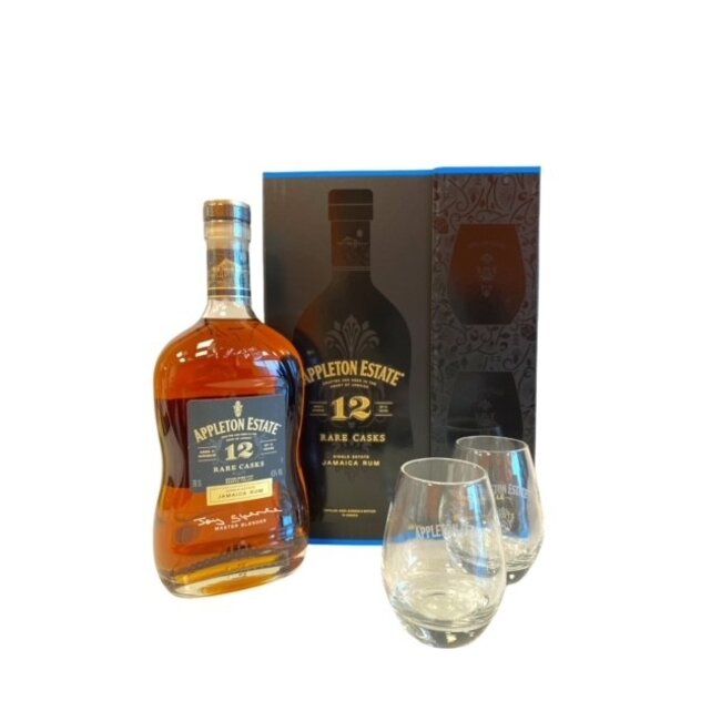 Appleton Estate Rare Cask 12 Year met 2 glazen