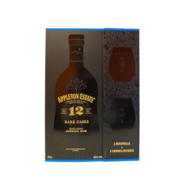 Appleton Estate Rare Cask 12 Year met 2 glazen