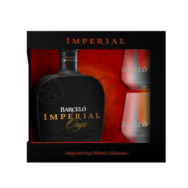 Barcelo Imperial Onyx giftpack met 2 glazen