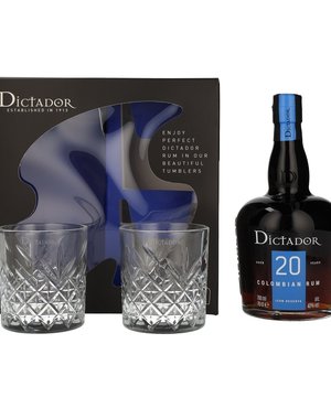Dictador 20 Years Old 70CL + 2 Glasses