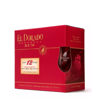 El Dorado 12 Year giftbox + glas
