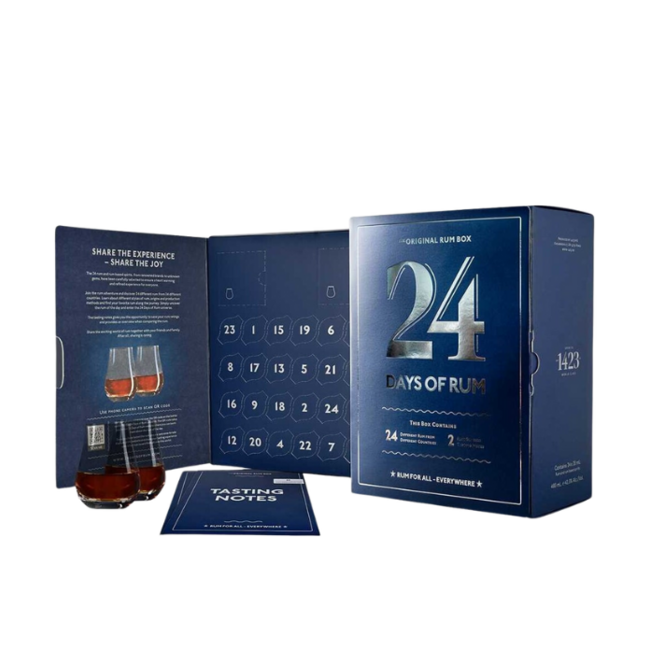 The Original Rum Box 24 Days of Rum Calendar Blue Edition