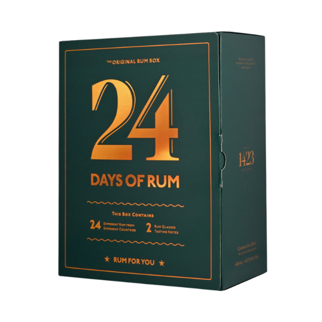 The Original Rum Box 24 Days of Rum Calendar Green Edition