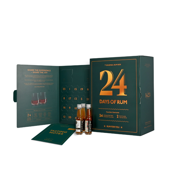 The Original Rum Box 24 Days of Rum Calendar Green Edition